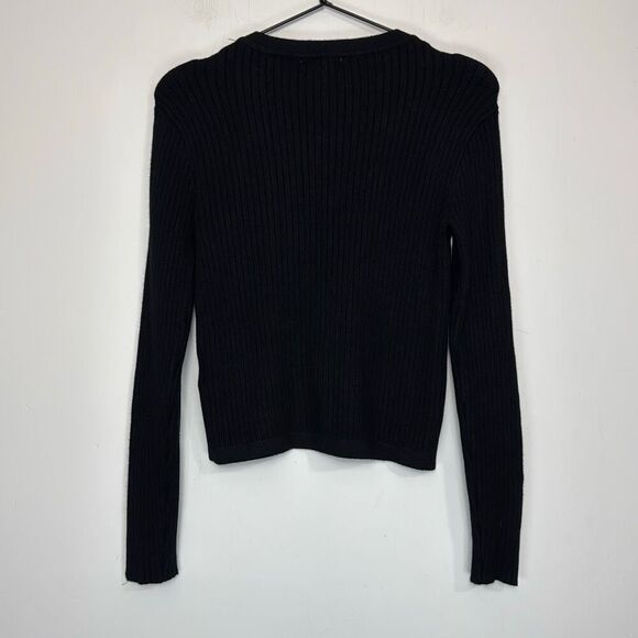 Jason Wu Circle Lace Trim Rib Knit Cardigan S - Picture 5 of 7